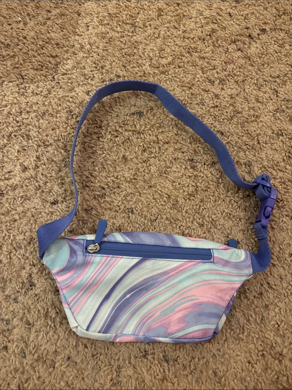 Pottery Barn Teen Pastel Swirl Purple Marble Fanny Pack
